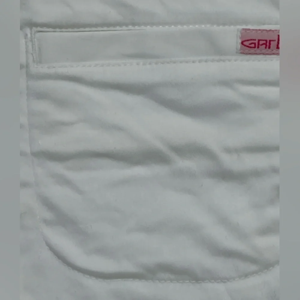 Garb Cuffed White Shorts Zipper Fly Adjustable Elastic Waistband Size 9/10